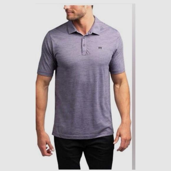Travis Mathew Polo Purple Short Sleeve Casual Golf Menswear Large - Picture 3 of 10